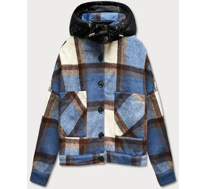 Světle modrá krátká košilová bunda model 18359839 - Ann Gissy