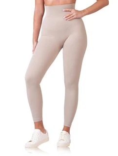 Dámske módne legíny RELAX & GO RIB OPTIC LEGGINGS - BELLINDA - taupe