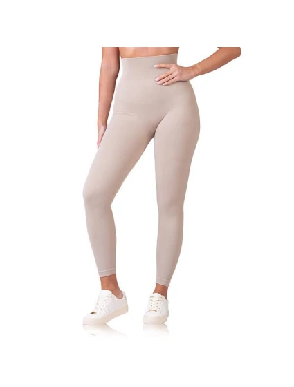 Dámske módne legíny RELAX & GO RIB OPTIC LEGGINGS - BELLINDA - taupe