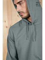Men Pánská mikina s kapucí dusty green model 22500510 - NEOBLU Men Pánská mikina s kapucí dusty green model 22500510 - NEOBLU