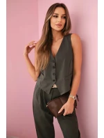 Set vesta + kalhoty khaki