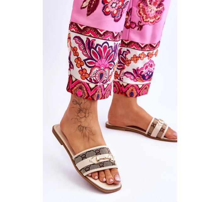 Klasické ploché podpatky Béžové model 21620363 - Boto