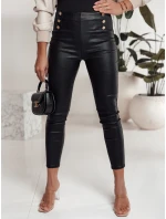 Dámske voskované nohavice SKINLOVE s vysokým pásom čierne FashionStreet UY2198 Dámske voskované nohavice SKINLOVE s vysokým pásom čierne FashionStreet UY2198