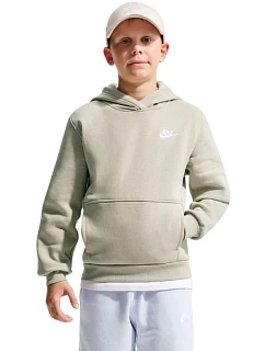 Dětská mikina Nike Sportswear Club Fleece, světle zelená, FD3000 304, velikost L