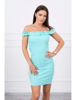 Španělské šaty s volánky mint