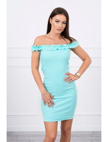 Španělské šaty s volánky mint