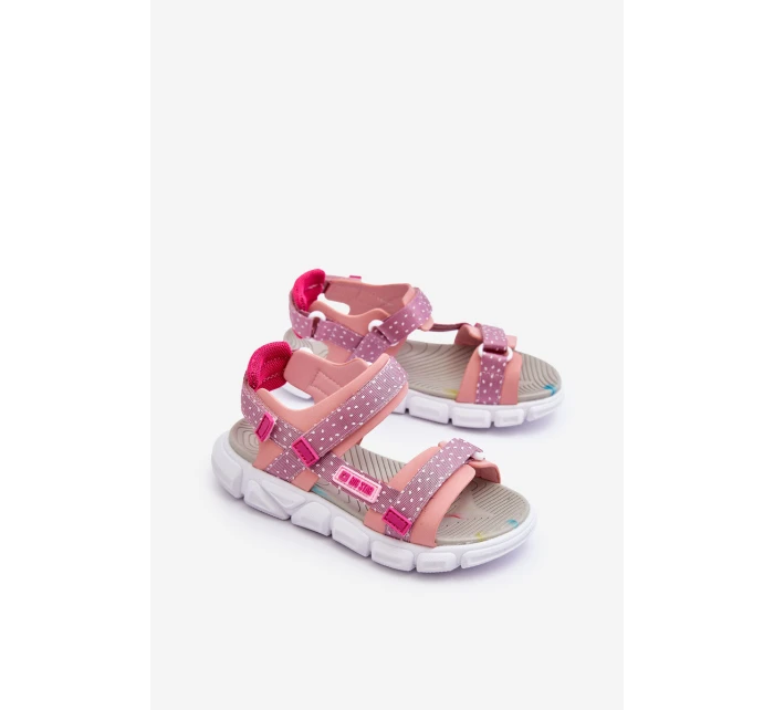 Dziecięce Sandałki Na Rzep Big Star LL374202 Różowe