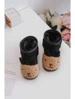 Zateplené dětské sněhule černé model 21678721 - Boto Zateplené dětské sněhule černé model 21678721 - Boto