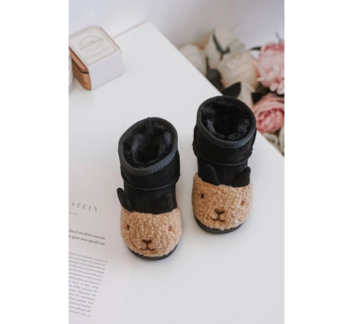 Zateplené dětské sněhule černé model 21678721 - Boto Zateplené dětské sněhule černé model 21678721 - Boto