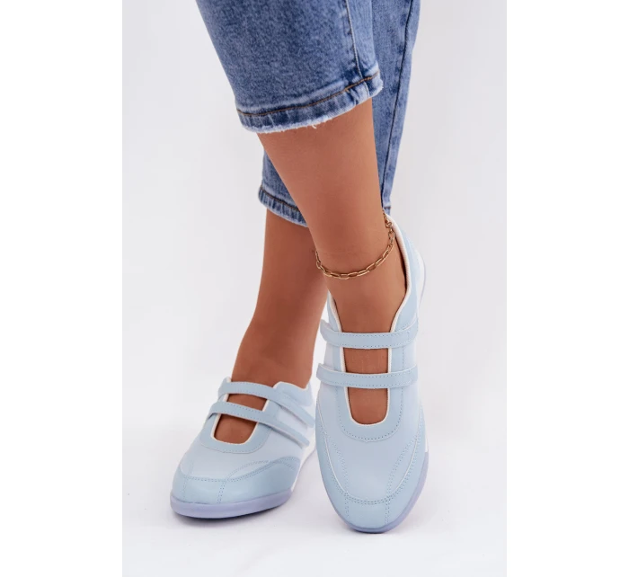 Sportovní dámské baleríny s pásky Modré Farvessa Sportovní dámské baleríny s pásky Modré Farvessa