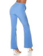 Elegant high-waisted business style flared pants