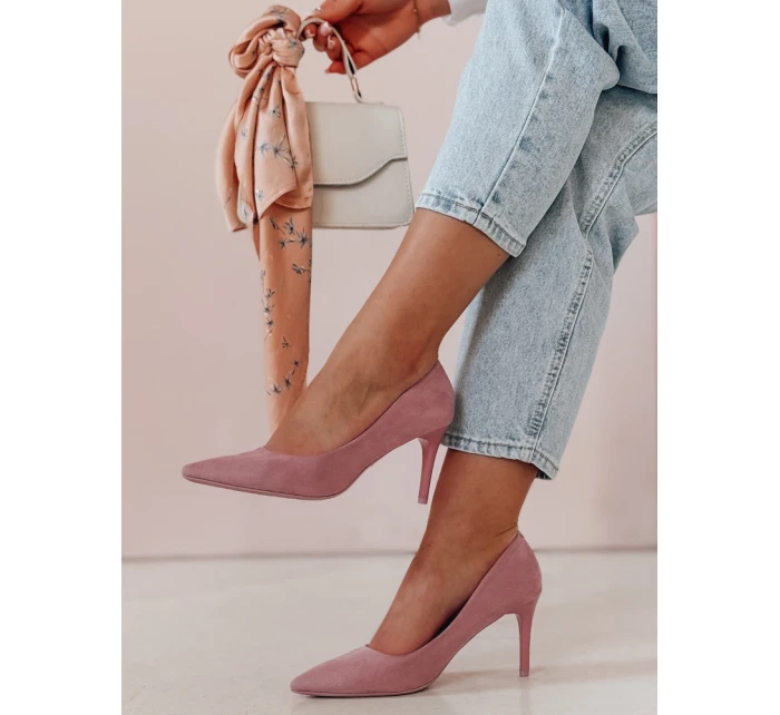 Dámské boty na podpatku fialové Dstreet model 21985145 - FashionStreet