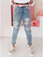 Dámské džínové kalhoty mom fit s dírami blue Dstreet model 21985304 - FashionStreet