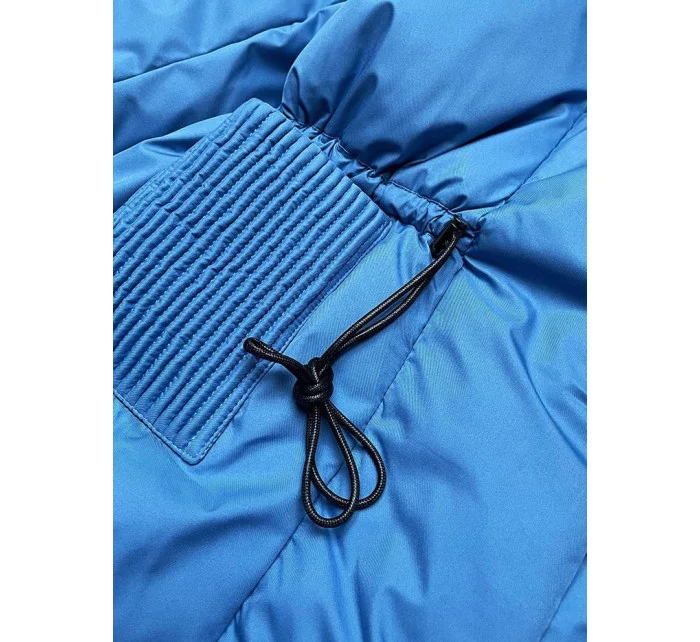 Světle modrá dámská bunda s kapucí model 15846262 - Ann Gissy