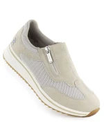 Rieker L5854-62 beige elevated dámske čižmy