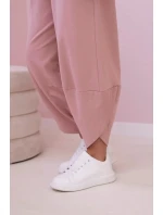 Bavlněná mikina kalhoty set tmavě růžová Bavlněná mikina kalhoty set tmavě růžová