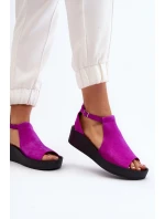 Zazoo 2914 Sandały Damskie Zamszowe Fuksja