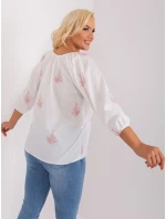 Bluzka LK BZ  biało różowy model 18837792 - FPrice