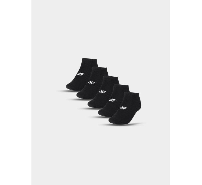 Pánske voľnočasové členkové ponožky (5pack) 4F - čierne