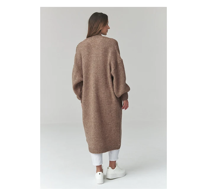 Zapínanie svetra model 226869 Makadamia