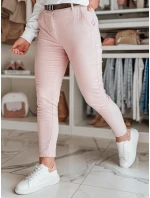 Dámske nohavice chinos s opaskom LINESKA ružová FashionStreet UY2630 Dámske nohavice chinos s opaskom LINESKA ružová FashionStreet UY2630