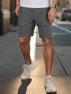 Pánské tmavě šedé teplákové šortky Dstreet model 21987824 - FashionStreet