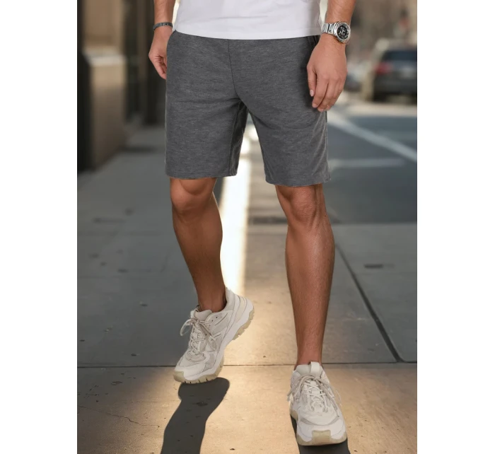 Pánské tmavě šedé teplákové šortky Dstreet model 21987824 - FashionStreet Pánské tmavě šedé teplákové šortky Dstreet model 21987824 - FashionStreet