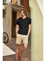 Fruit of the Loom Original V-Neck T Pánske tričko s výstrihom do V 16.1426 čierne
