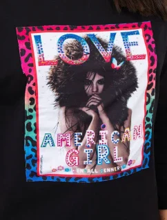 dívčí halenka černá S/M L/XL model 18743832 - K-Fashion