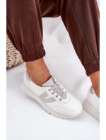 Buty Sportowe Damskie Na Platformie Vinceza 58510 Białe