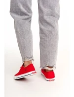 Damskie Klasyczne Niskie Trampki Big Star DD274339 Czerwone Damskie Klasyczne Niskie Trampki Big Star DD274339 Czerwone