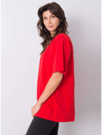 RUE PARIS Červené bavlnené tričko
