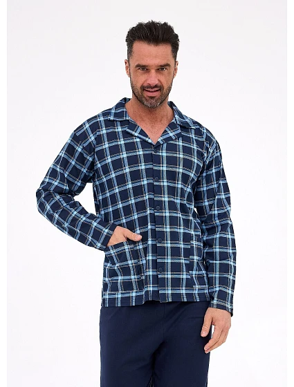 pyžamo model 21311930 dlouhé/r 3XL5XL pánské rozepínací - Cornette