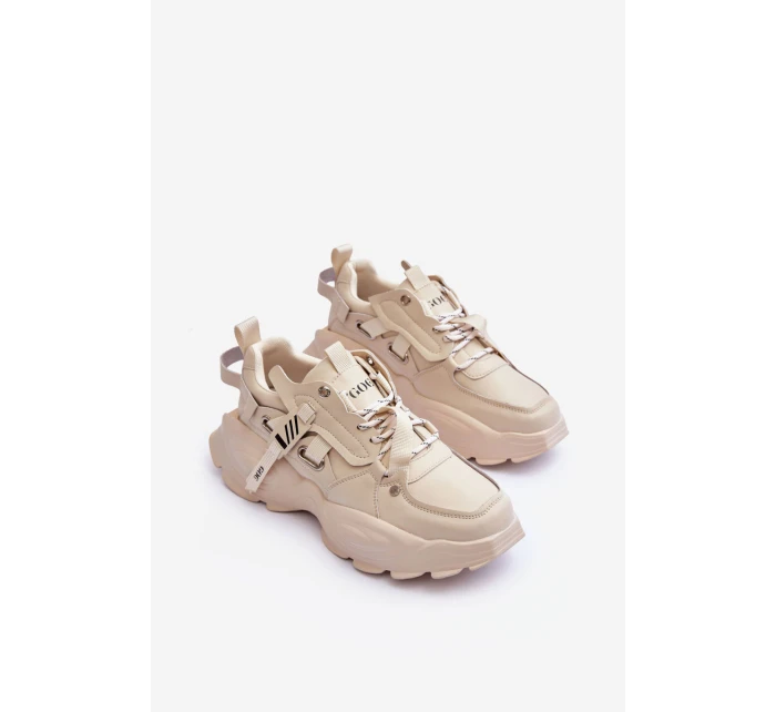 Buty Sportowe Sneakersy GOE MM2N4015 Beżowe