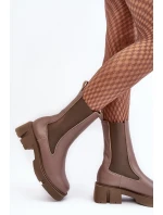 Damskie Botki Sztyblety 2693/230 Laura Messi Brązowe