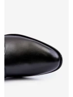 Męskie Eleganckie Półbuty Czarne Jenavee