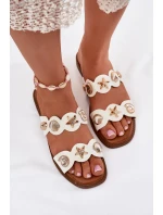 Dámské Pantofle Se Zlatými Bílé model 21699117 - Boto