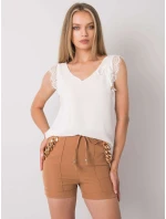 Šortky DHJ SN model 15733976 světle hnědá - FPrice Šortky DHJ SN model 15733976 světle hnědá - FPrice