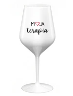 MOJA TERAPIA - biely nerozbitný pohár na víno 470 ml MOJA TERAPIA - biely nerozbitný pohár na víno 470 ml
