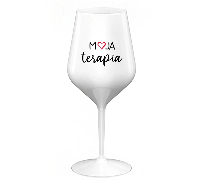 MOJA TERAPIA - biely nerozbitný pohár na víno 470 ml MOJA TERAPIA - biely nerozbitný pohár na víno 470 ml