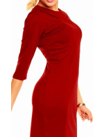 Společenské šaty zdobené límečkem středně dlouhé   model 15042350 - LENTAL