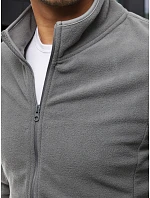 Pánska svetlosivá mikina na zips FashionStreet BX4773