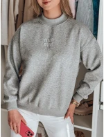 Dámska nadrozmerná mikina s nášivkou LOVASON sivá FashionStreet BY1419 Dámska nadrozmerná mikina s nášivkou LOVASON sivá FashionStreet BY1419