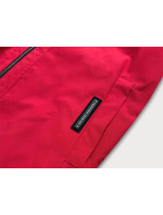 Jednoduchá červená dámská bunda (B8017-4)