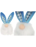 Včelí zajac 18 cm modrá jarná dekorácia detské