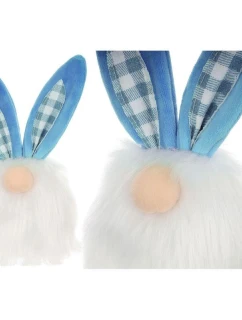 Včelí zajac 18 cm modrá jarná dekorácia detské