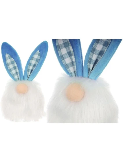 Včelí zajac 18 cm modrá jarná dekorácia detské