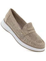 Dámská zlatá prolamovaná obuv  model 22078931 - LEONE