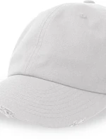 Atlantis Headwear Dad Hat Destroyed-S 6-panelová bejzbalová čiapka 33.0243 biela