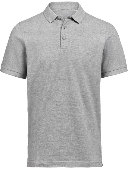 Untagged Movement OCS Polo Unisex – polo z hrubej bavlny s piké vzorom 66.2010, šedá melírovaná Untagged Movement OCS Polo Unisex – polo z hrubej bavlny s piké vzorom 66.2010, šedá melírovaná